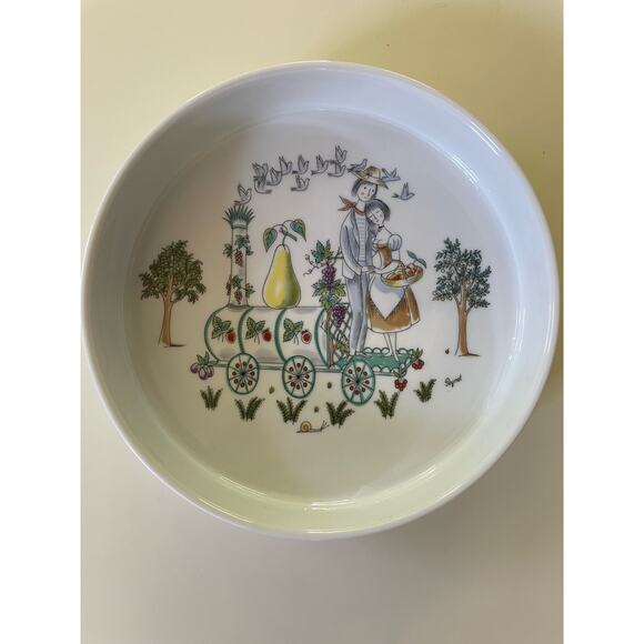 Rosenthal Raymond Peynet Lovers Collection Farm Orchard Bowl MCM Rare vintage - Picture 1 of 8
